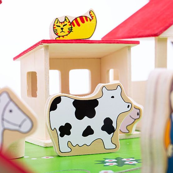 Bigjigs játékok Big Wooden Farm