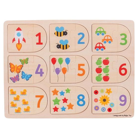 Bigjigs puzzle - számolás és formák