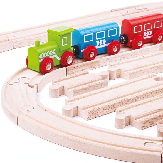 Bigjigs Rail 24 részes fa sínkészlet