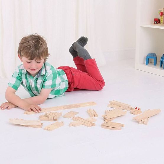 Bigjigs Rail Fa sínkészlet 25 darab