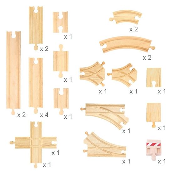 Bigjigs Rail Fa sínkészlet 25 darab