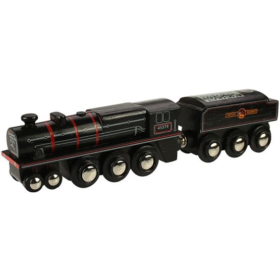 Bigjigs Rail A Black 5 motoros mozdony fából készült másolata