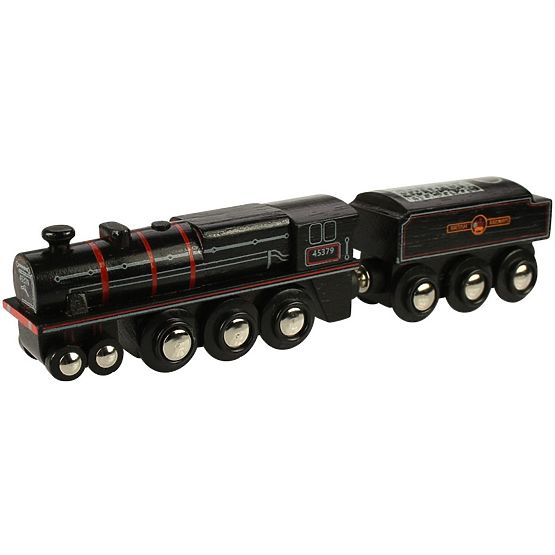 Bigjigs Rail A Black 5 motoros mozdony fából készült másolata