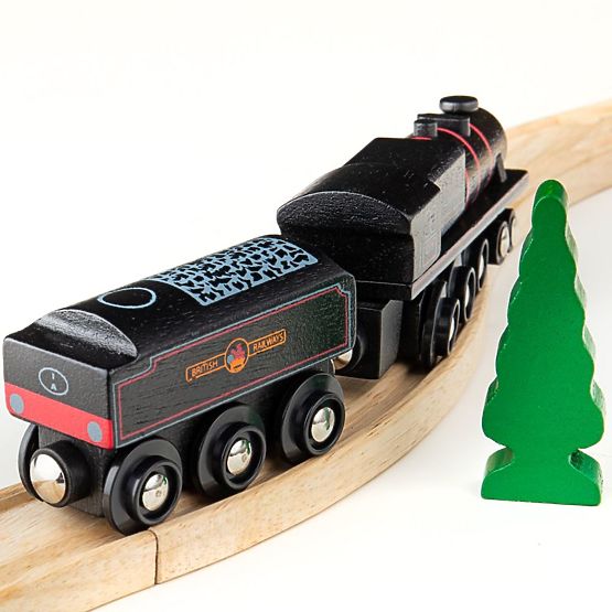 Bigjigs Rail A Black 5 motoros mozdony fából készült másolata