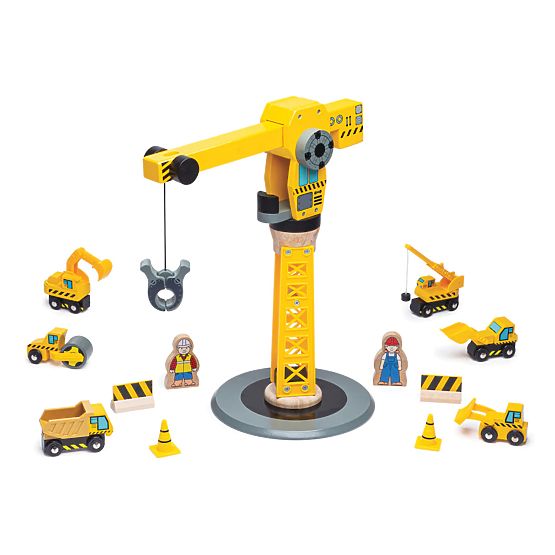 Bigjigs Rail Crane és építőipari gépek