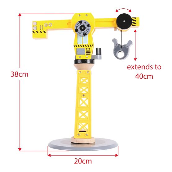 Bigjigs Rail Crane és építőipari gépek
