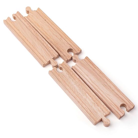 Bigjigs Rail Hosszú egyenes sínek 21 cm 4 db