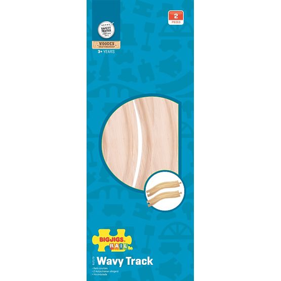 Bigjigs Rail Íves sínek 22 cm 2 db
