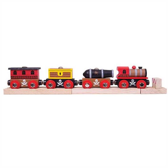 Bigjigs Rail Pirate vonat + 3 vágány