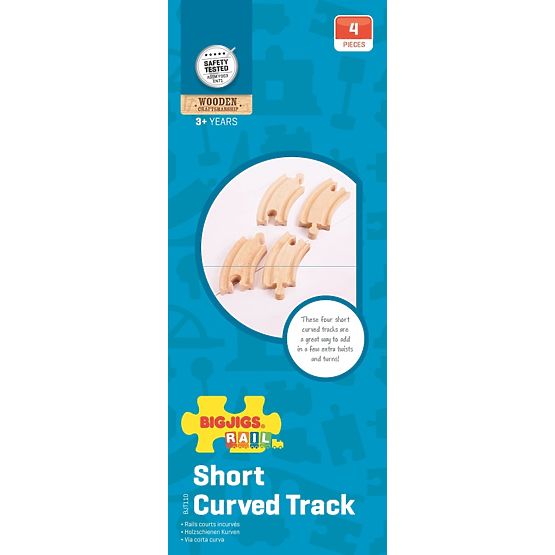 Bigjigs Rail Rövid körsín 10 cm 4 db