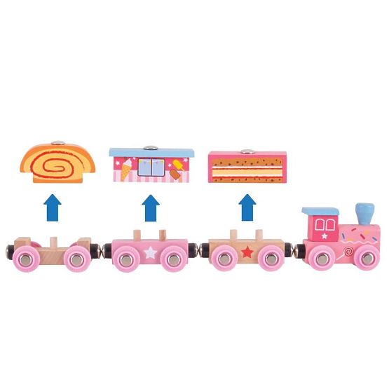 Bigjigs Rail Sweet express + 3 sín
