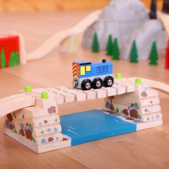 Bigjigs Rail Swing híd a folyón