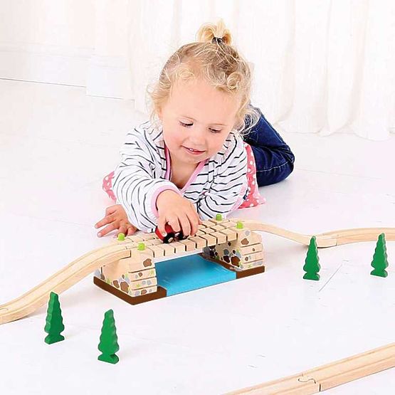 Bigjigs Rail Swing híd a folyón