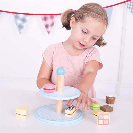Bigjigs Toys Állvány süteményekkel