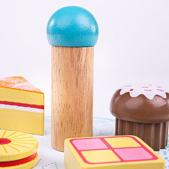 Bigjigs Toys Állvány süteményekkel