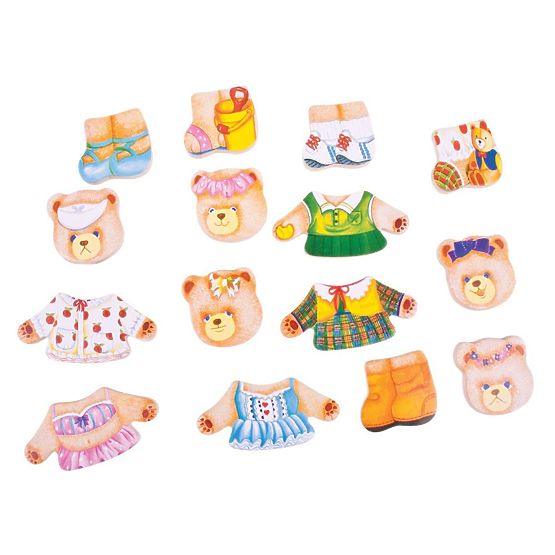 Bigjigs Toys Bear Family Öltöztetős Puzzle