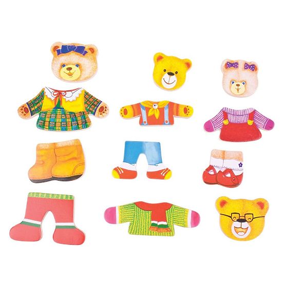 Bigjigs Toys Bear Family Öltöztetős Puzzle
