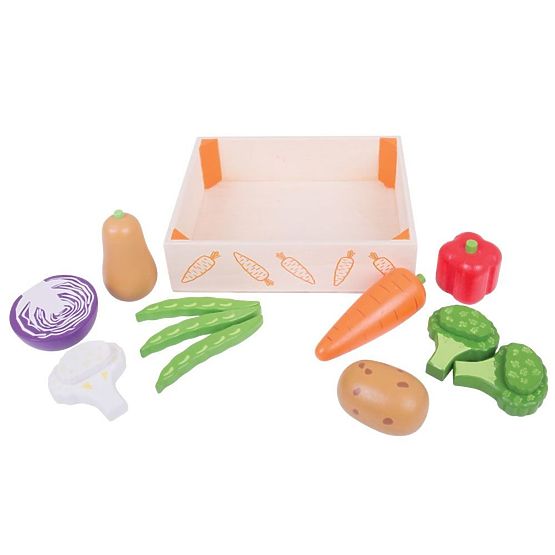 Bigjigs Toys Box zöldségekkel