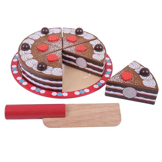 Bigjigs Toys csokitorta szeletelés