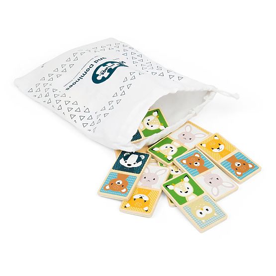 Bigjigs Toys fa dominó - erdei állatok