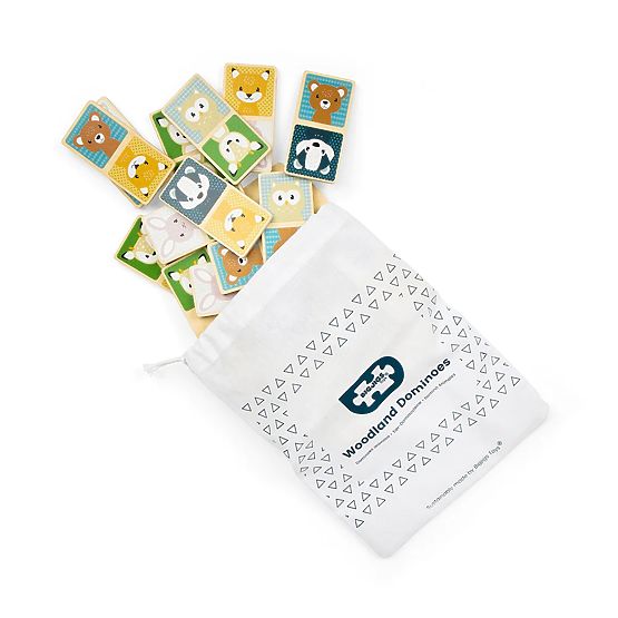 Bigjigs Toys fa dominó - erdei állatok