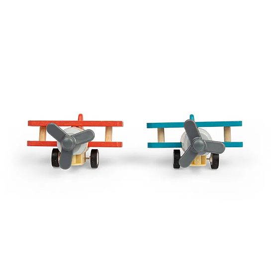 Bigjigs Toys Fa felhúzható repülőgép Kétfedelű 1 db