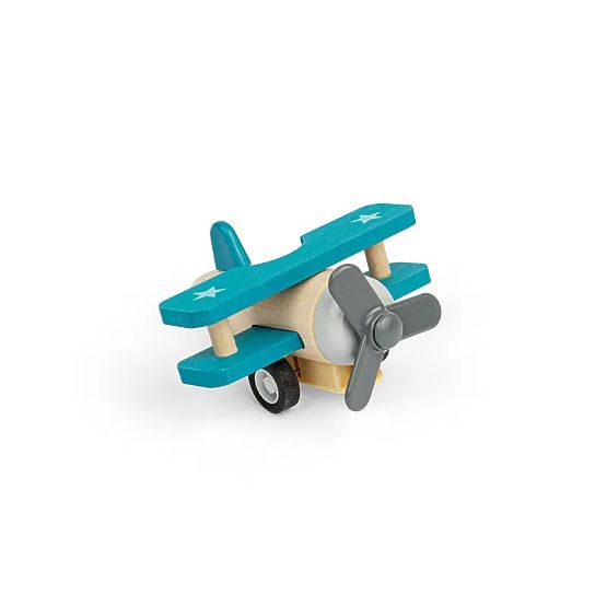 Bigjigs Toys Fa felhúzható repülőgép Kétfedelű 1 db