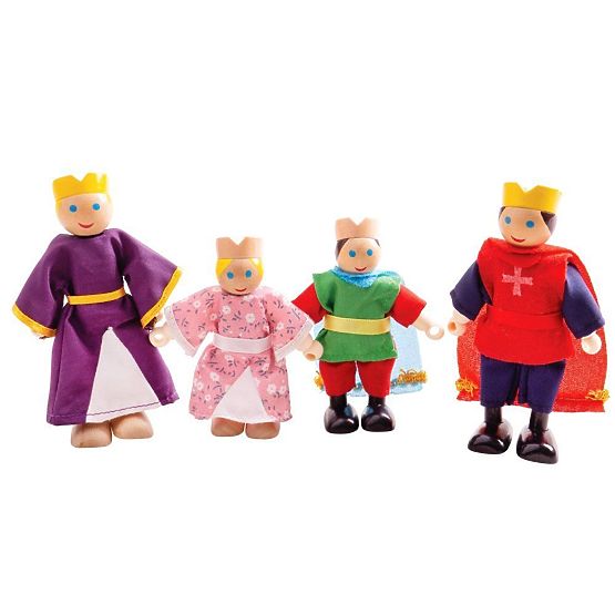Bigjigs Toys Fa figurák királyi család