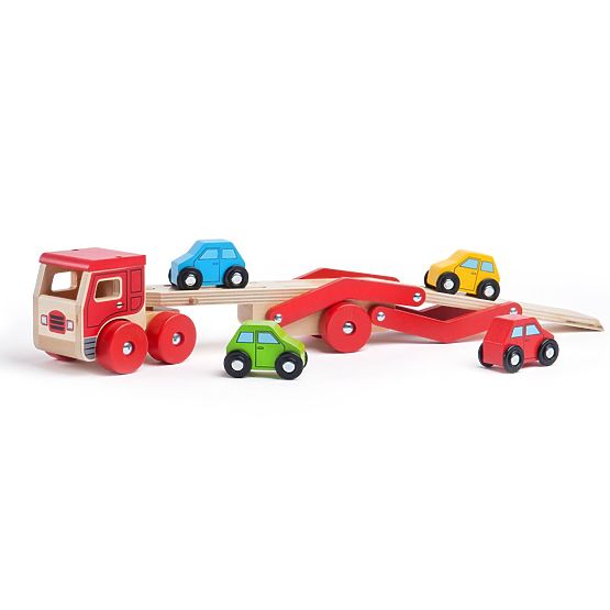 Bigjigs Toys Fa Kamion Autókkal