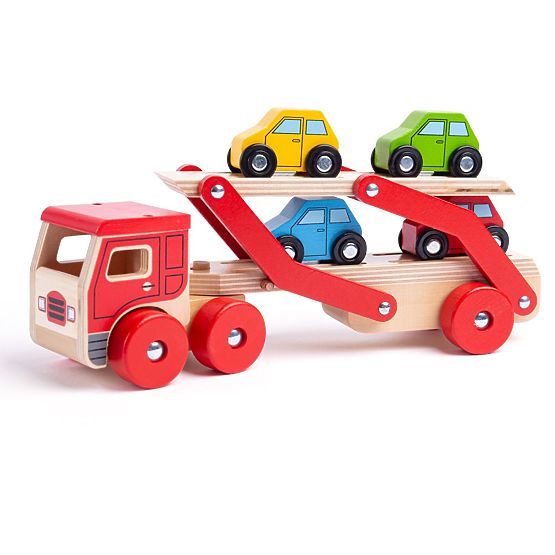 Bigjigs Toys Fa Kamion Autókkal