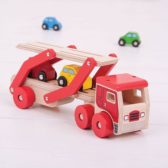 Bigjigs Toys Fa Kamion Autókkal