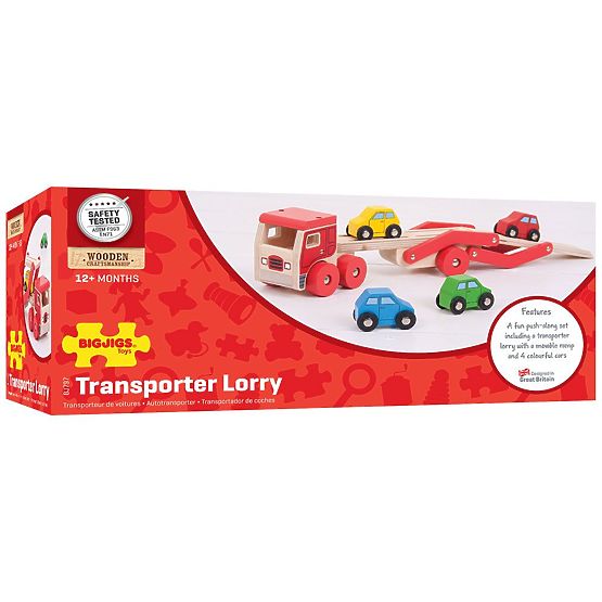 Bigjigs Toys Fa Kamion Autókkal
