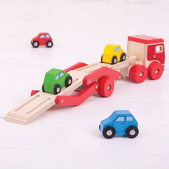 Bigjigs Toys Fa Kamion Autókkal