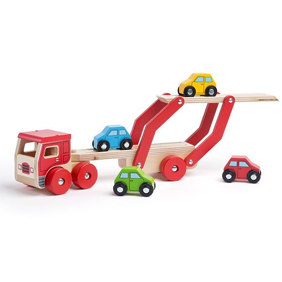 Bigjigs Toys Fa Kamion Autókkal