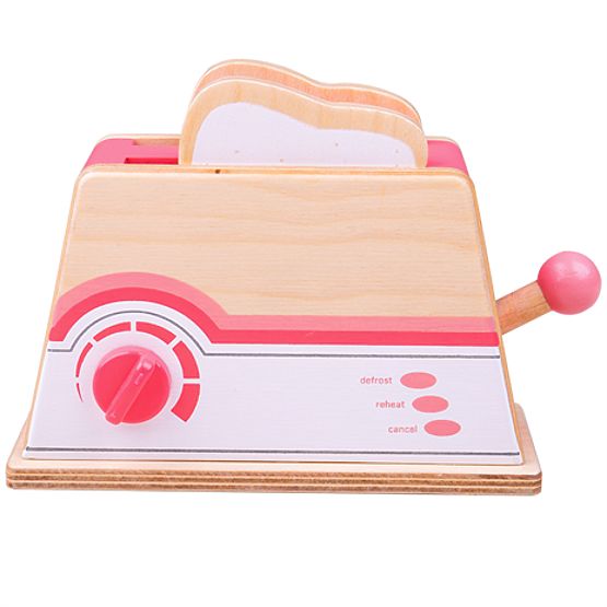 Bigjigs Toys Fa kenyérpirító rózsaszín - sérült csomagolás