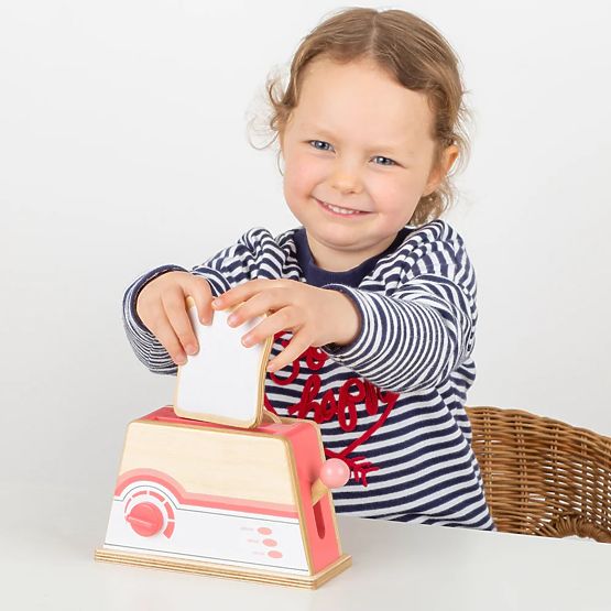 Bigjigs Toys Fa kenyérpirító rózsaszín - sérült csomagolás