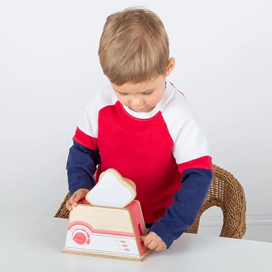 Bigjigs Toys Fa kenyérpirító rózsaszín - sérült csomagolás