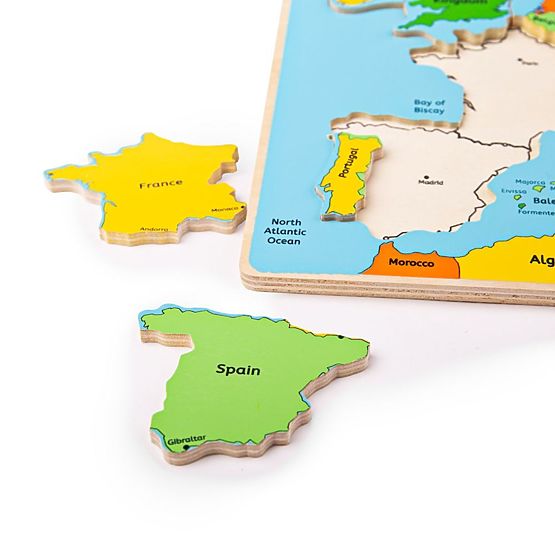 Bigjigs Toys Fa puzzle Európa térképe 25 darab