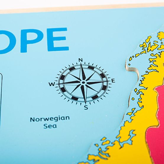 Bigjigs Toys Fa puzzle Európa térképe 25 darab