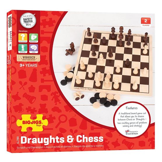 Bigjigs Toys Fa sakk és dáma