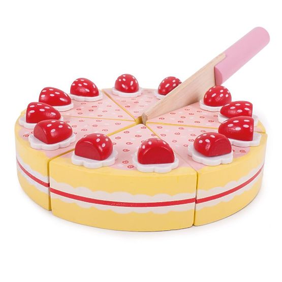 Bigjigs Toys Fa szelet torta eperrel
