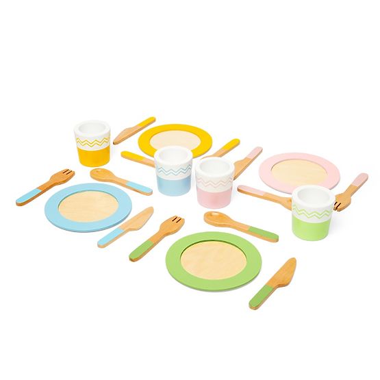 Bigjigs Toys Fa tálalókészlet