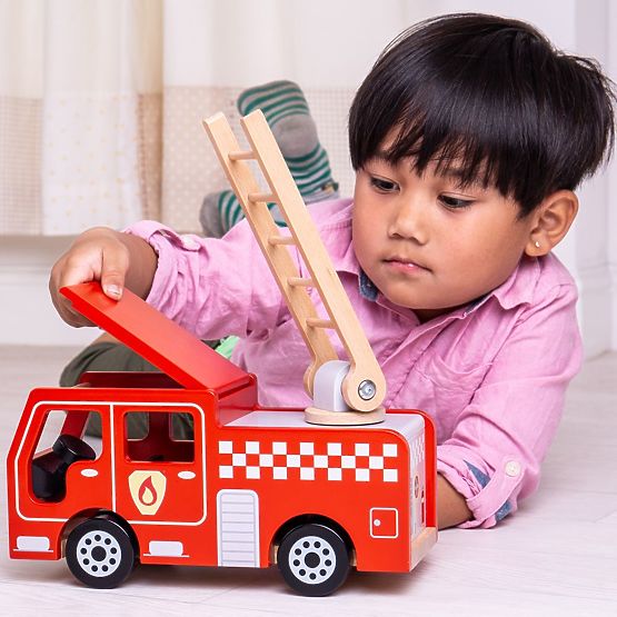 Bigjigs Toys Fa Tűzoltóautó