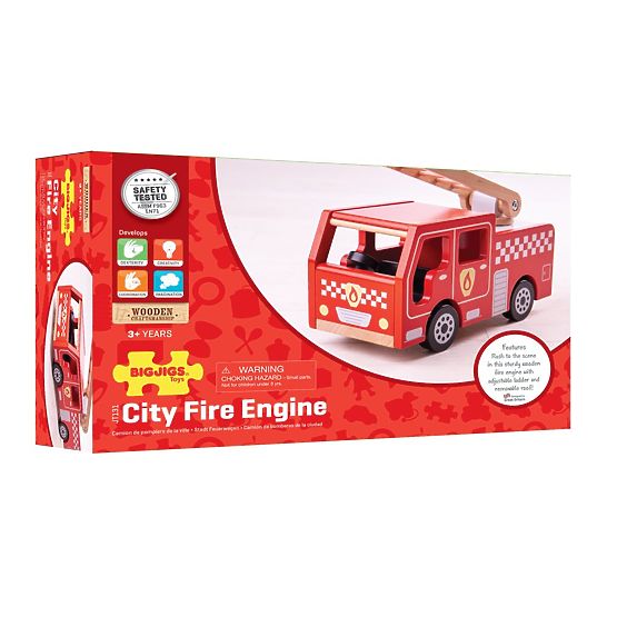 Bigjigs Toys Fa Tűzoltóautó
