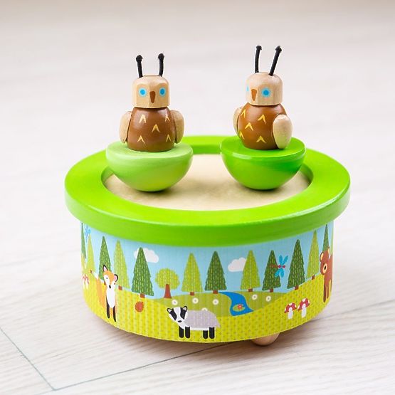 Bigjigs Toys Fa zenélő doboz erdei állatokkal