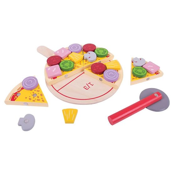 Bigjigs Toys fából készült pizzaszeletelő