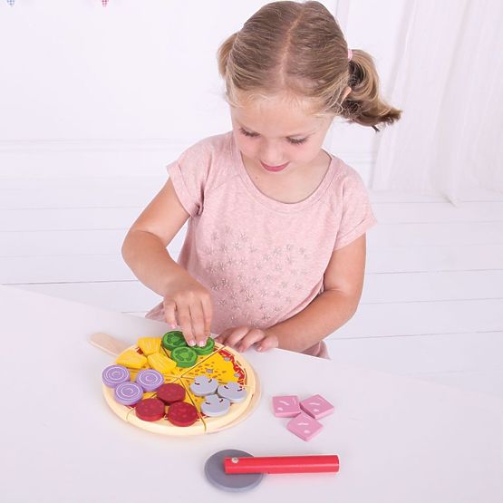 Bigjigs Toys fából készült pizzaszeletelő
