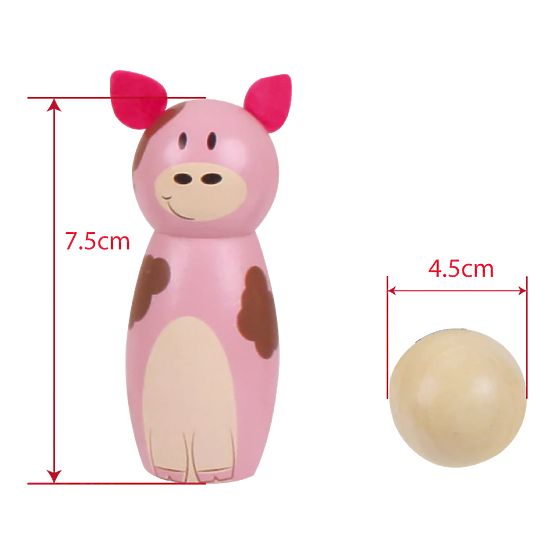 Bigjigs Toys Fából készült tekefarm