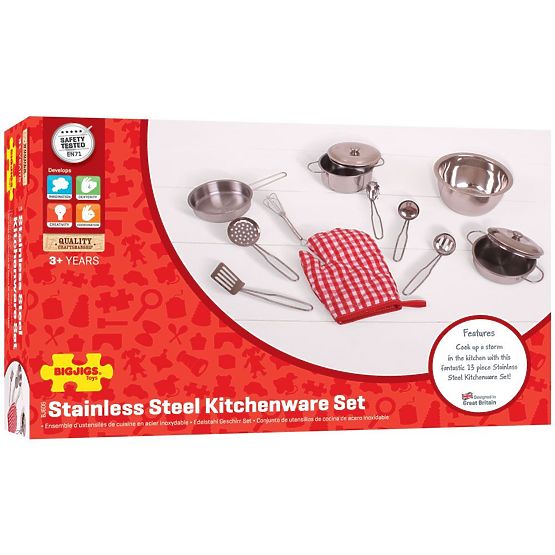 Bigjigs Toys Fém edénykészlet