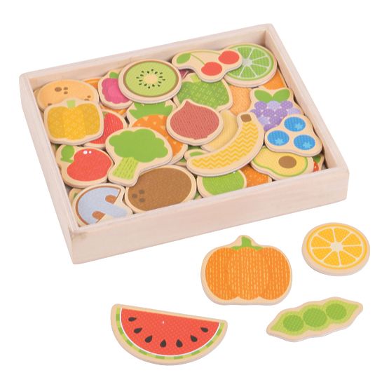 Bigjigs Toys Gyümölcs és zöldség mágnesek